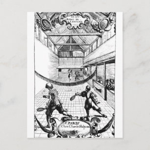 Ein Royal Game im Jeu de Paume Postkarte