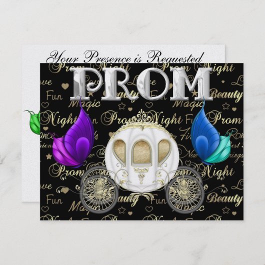 Ein Royal PROM-Party - SRF Einladung (Vorne/Hinten)