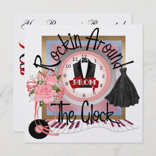 Ein Royal PROM-Party - SRF Einladung (Vorne/Hinten)