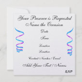 Ein Royal PROM-Party - SRF Einladung (Rückseite)