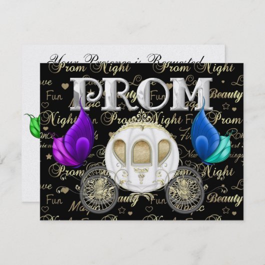 Ein Royal PROM-Party - SRF Einladung (Vorne/Hinten)