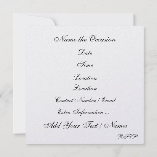 Ein Royally Elegante Event - SRF Einladung (Rückseite)