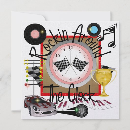 Ein Royally Rockin Racing Party - SRF Einladung (Vorderseite)