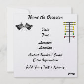 Ein Royally Rockin Racing Party - SRF Einladung (Rückseite)