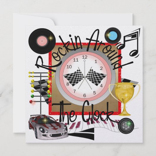 Ein Royally Rockin Racing Party - SRF Einladung (Vorderseite)