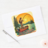 Ein Rückzugsgebiet für Fischer Quadratischer Aufkleber (Umschlag)