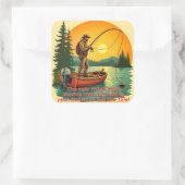 Ein Rückzugsgebiet für Fischer Quadratischer Aufkleber (Tasche)