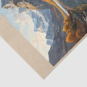 Ein Ruderboot auf einem Bergsee im Herbst Seidenpapier (Ausschnitt)