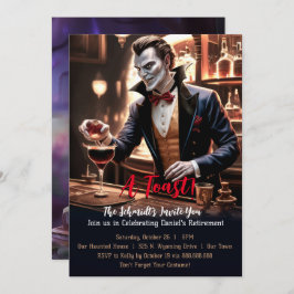 "Ein Ruhestand Toast, humorvolle Vampire Theme Par Einladung