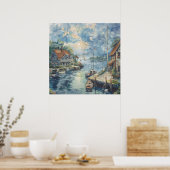 Ein ruhiger Hafen Poster (Küche)