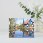 Ein ruhiger Kanal in Lehde, Spreewald Postkarte (Stehend Vorderseite)