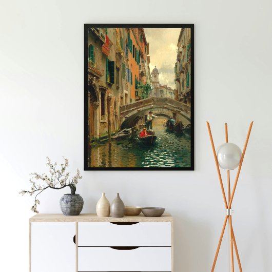 Ein ruhiger Kanal, Venedig Poster