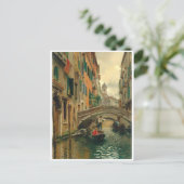 Ein ruhiger Kanal, Venedig Postkarte (Stehend Vorderseite)