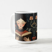 Ein ruhiger Moment mit einem Buch Kaffeetasse (Vorderseite Links)