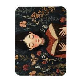 Ein ruhiger Moment mit einem Buch Magnet