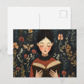 Ein ruhiger Moment mit einem Buch Postkarte (Vorne/Hinten)