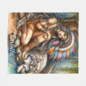 Ein ruhiger Moment zwischen einem Indianer und ein Fleecedecke (Vorderseite (Horizontal))