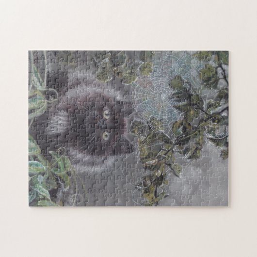 Ein ruhiger Ort - Katzenpuzzle und Spiderweb-Puzzl Puzzle (Horizontal)