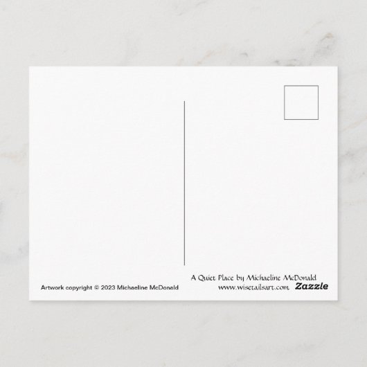 Ein ruhiger Ort - Kitten und Spiderweb Postcard Postkarte (Rückseite)