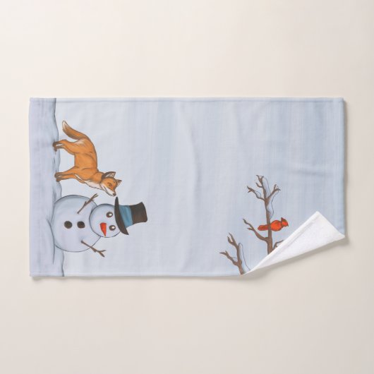 Ein ruhiger Schneetag Badhandtuch Set (Handtuch)