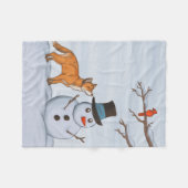 Ein ruhiger Schneetag Fleecedecke (Vorderseite (Horizontal))