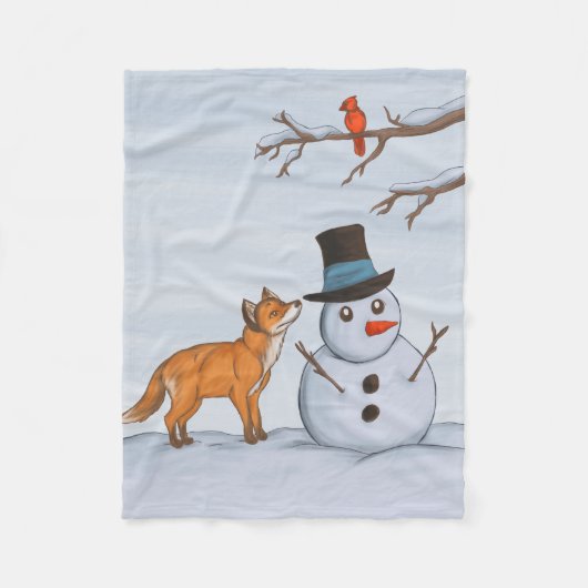 Ein ruhiger Schneetag Fleecedecke (Vorderseite)
