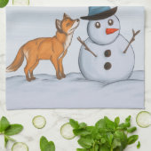 Ein ruhiger Schneetag Geschirrtuch (Gefaltet)