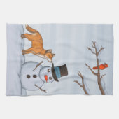 Ein ruhiger Schneetag Geschirrtuch (Horizontal)