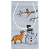 Ein ruhiger Schneetag Kleine Geschenktüte (Rückseite)