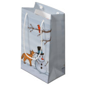 Ein ruhiger Schneetag Kleine Geschenktüte (Vorderseite Schrägansicht)