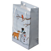Ein ruhiger Schneetag Kleine Geschenktüte (Rückseite Schrägansicht)