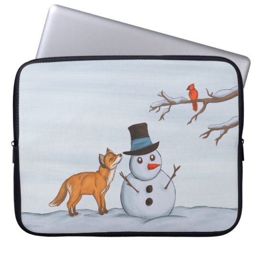 Ein ruhiger Schneetag Laptopschutzhülle (Vorderseite)