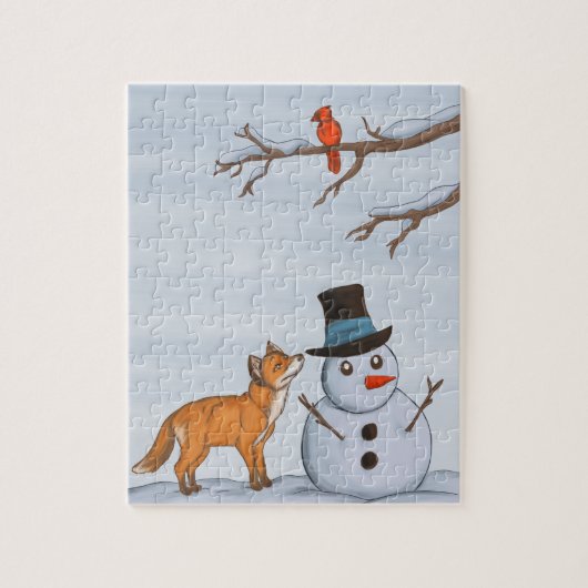 Ein ruhiger Schneetag Puzzle (Vertikal)