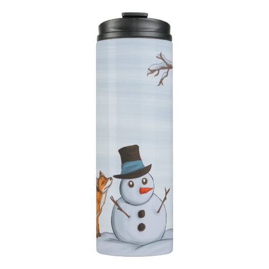 Ein ruhiger Schneetag Thermosbecher (Vorderseite)