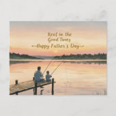 ein ruhiger See für Vatertag Postkarte (Vorderseite)