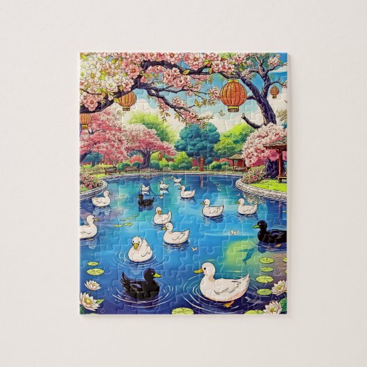 Ein ruhiger Teich Puzzle (Vertikal)