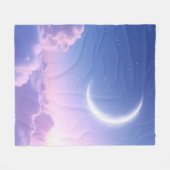 Ein ruhiger und schöner Halbmond. Generierte KI Fleecedecke (Vorderseite (Horizontal))