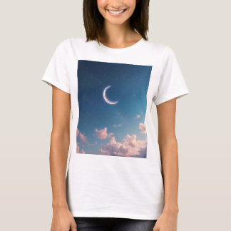 Ein ruhiger und schöner Halbmond T-Shirt