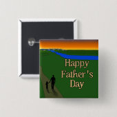 Ein ruhiger Vater & Sohn-Spaziergang Button (Vorne & Hinten)