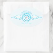 Ein ruhiges Herz in einem Sturm Ovaler Aufkleber (Tasche)