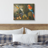 Ein ruhiges Leben mit Früchten, Papageien und Kaka Leinwanddruck (Insitu (Schlafzimmer))