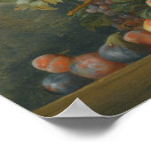 Ein ruhiges Leben mit Früchten, Papageien und Kaka Poster (Ecke)