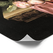 Ein ruhiges Leben mit Trauben, Pflaumen Poster (Ecke)