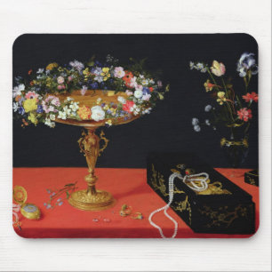 Ein ruhiges Leben von einem Tazza mit Blumen Mousepad