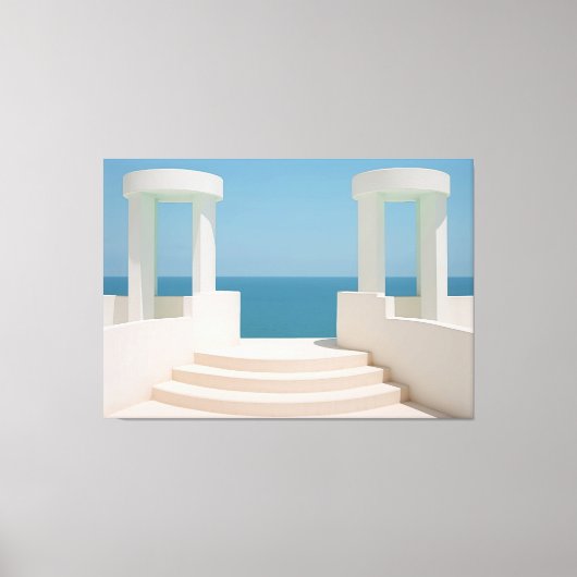 Ein ruhiges Seascape Art Deco Leinwanddruck (Vorderseite)