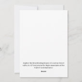 Ein ruhiges Wüstental Feiertagskarte (Rückseite)