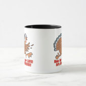 ein Run auf das Leben lustiger Truthahn Tasse (Zentrum)