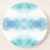Ein runder Teller mit einem Wasserfarben-Design  Getränkeuntersetzer (Vorne)