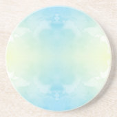 Ein runder Teller mit einem zarten Aquarelldesign Getränkeuntersetzer (Vorne)