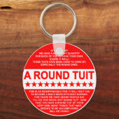 Ein runder Tube-Schlüsselring Schlüsselanhänger (Vorderseite)